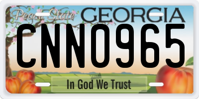 GA license plate CNN0965