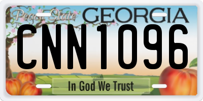 GA license plate CNN1096