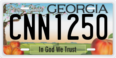 GA license plate CNN1250