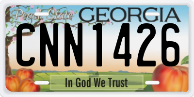 GA license plate CNN1426