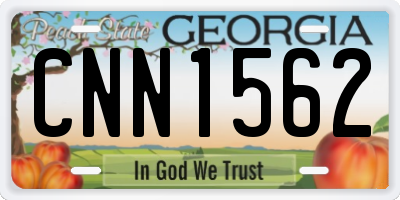 GA license plate CNN1562
