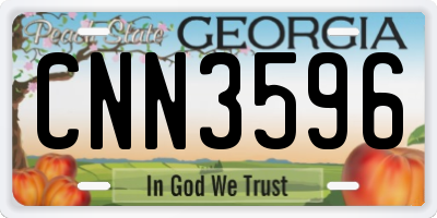 GA license plate CNN3596