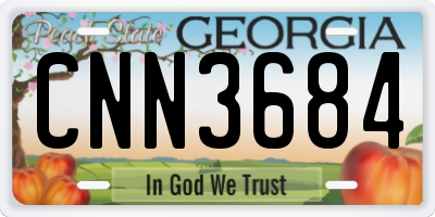 GA license plate CNN3684