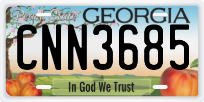 GA license plate CNN3685