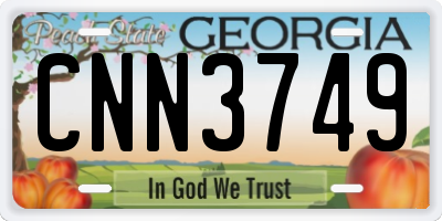 GA license plate CNN3749