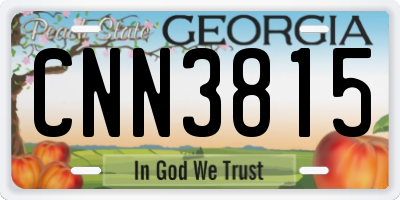 GA license plate CNN3815