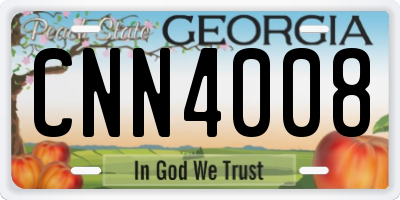 GA license plate CNN4008