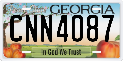 GA license plate CNN4087