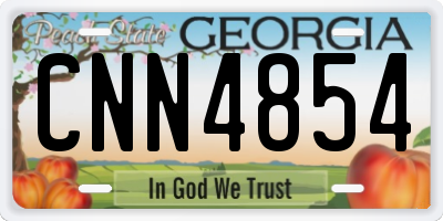 GA license plate CNN4854