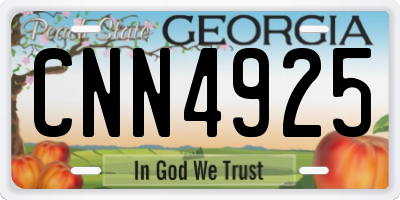 GA license plate CNN4925