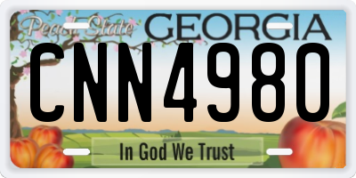 GA license plate CNN4980