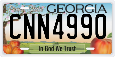 GA license plate CNN4990