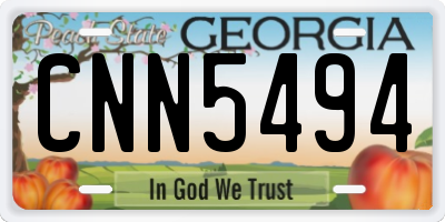 GA license plate CNN5494