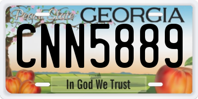 GA license plate CNN5889