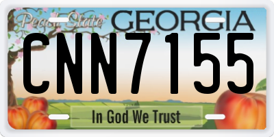 GA license plate CNN7155