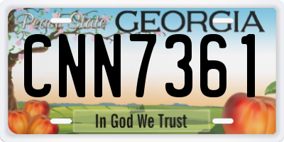 GA license plate CNN7361