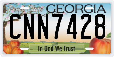 GA license plate CNN7428