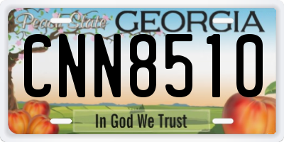 GA license plate CNN8510