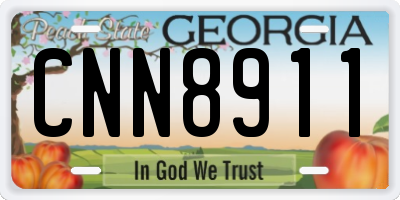 GA license plate CNN8911
