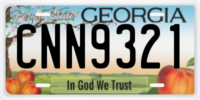GA license plate CNN9321