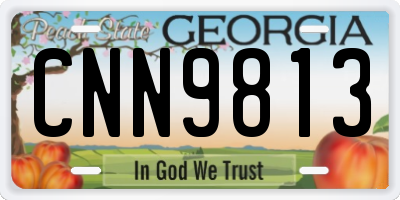 GA license plate CNN9813