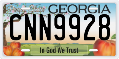 GA license plate CNN9928