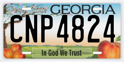GA license plate CNP4824