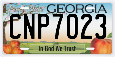 GA license plate CNP7023