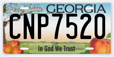 GA license plate CNP7520