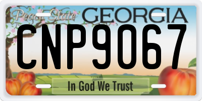 GA license plate CNP9067