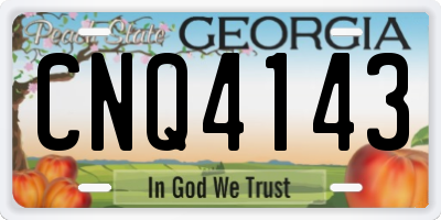 GA license plate CNQ4143