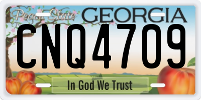 GA license plate CNQ4709