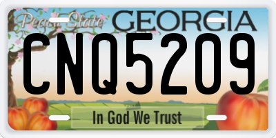GA license plate CNQ5209