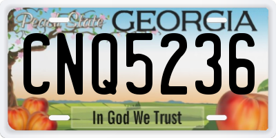 GA license plate CNQ5236