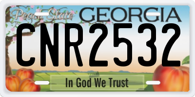GA license plate CNR2532
