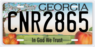 GA license plate CNR2865