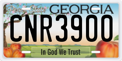 GA license plate CNR3900