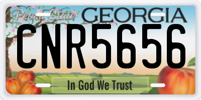 GA license plate CNR5656