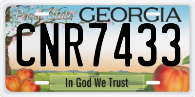 GA license plate CNR7433