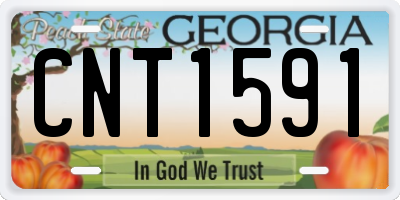 GA license plate CNT1591