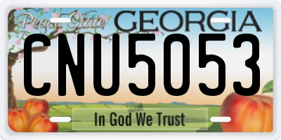 GA license plate CNU5053