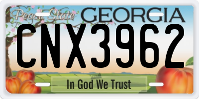 GA license plate CNX3962