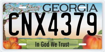 GA license plate CNX4379
