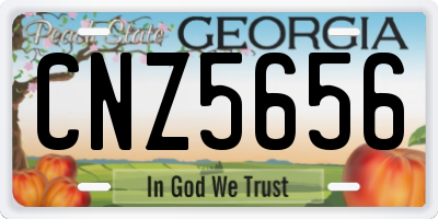 GA license plate CNZ5656
