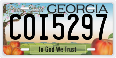 GA license plate COI5297
