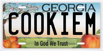 GA license plate COOKIEM