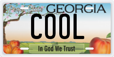 GA license plate COOL