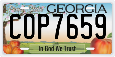 GA license plate COP7659