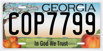 GA license plate COP7799