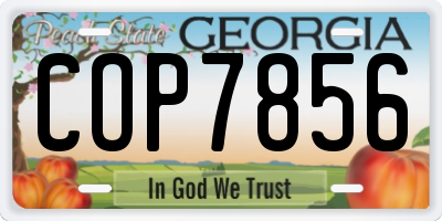 GA license plate COP7856